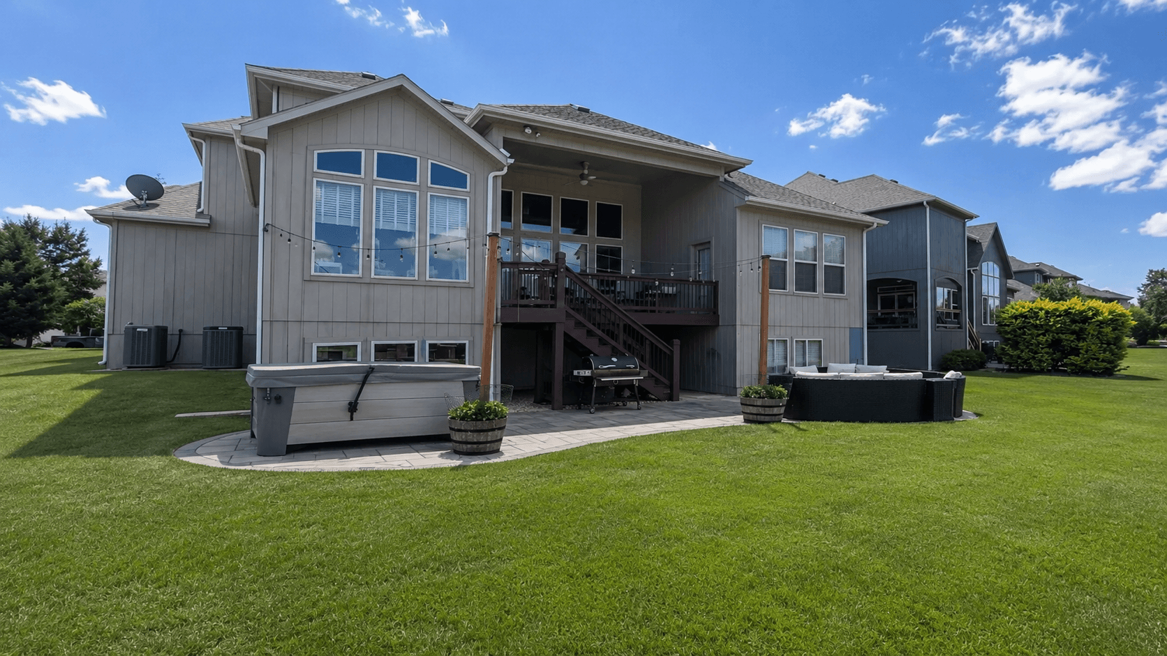 Existing backyard view before the sample outdoor living concept