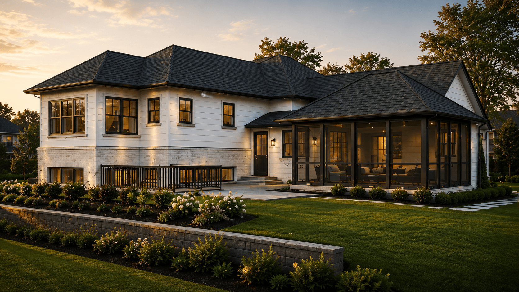 Rear addition concept for the fictional Mercer addition and remodel