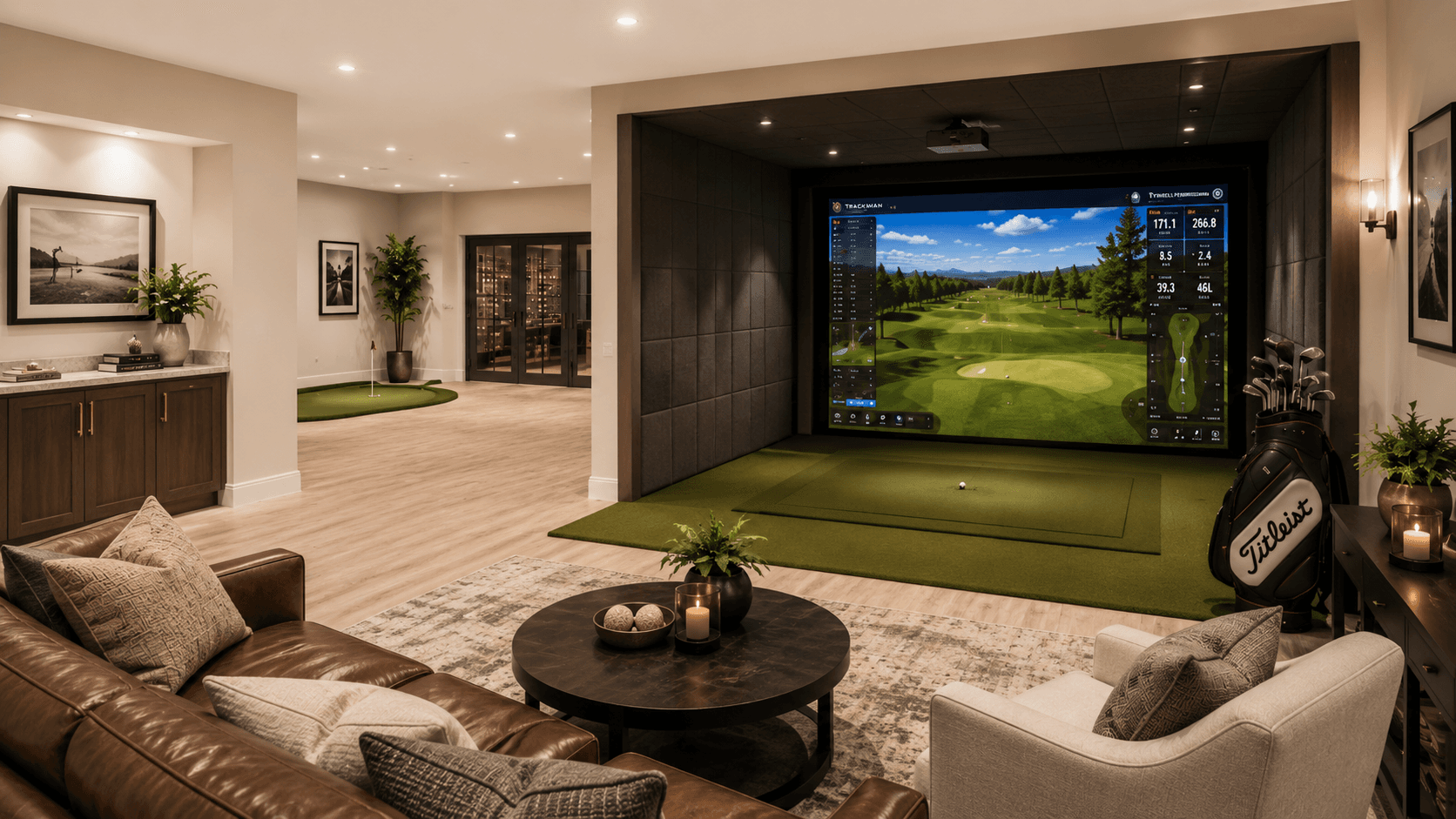 Golf simulator concept for the fictional Mercer remodel